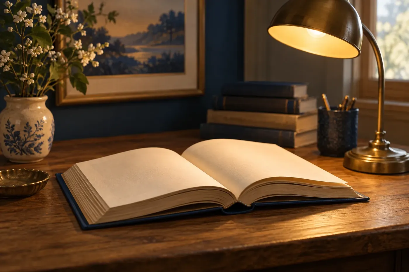 Decorative illustration of an open book and reading glasses representing educational guides